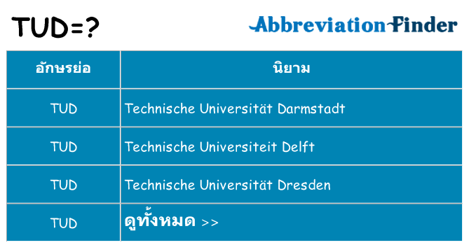 อะไรไม่ tud ถึง