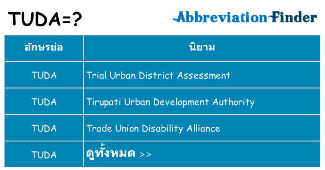 อะไรไม่ tuda ถึง