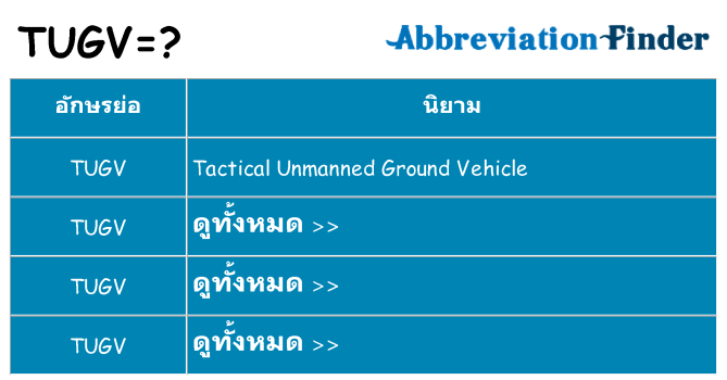 อะไรไม่ tugv ถึง