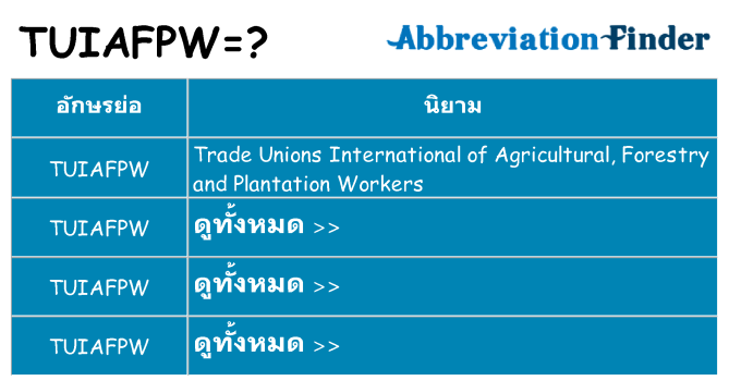 อะไรไม่ tuiafpw ถึง