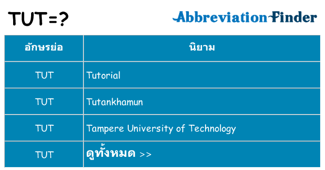 อะไรไม่ tut ถึง