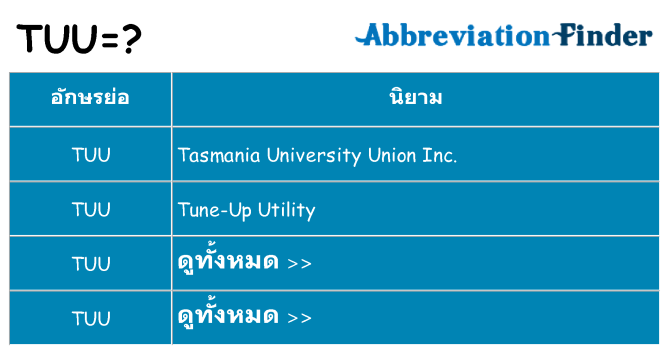 อะไรไม่ tuu ถึง
