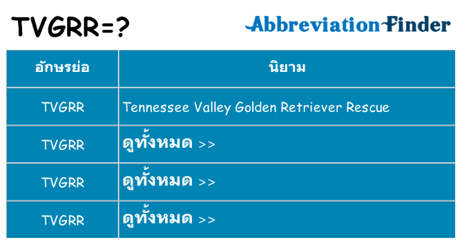 อะไรไม่ tvgrr ถึง