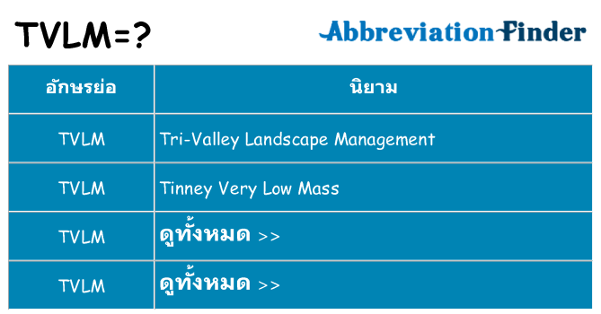 อะไรไม่ tvlm ถึง