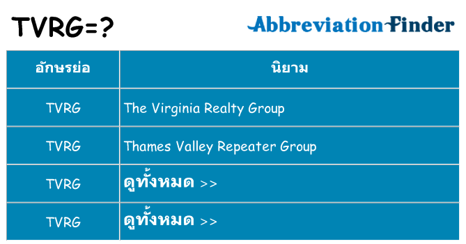 อะไรไม่ tvrg ถึง