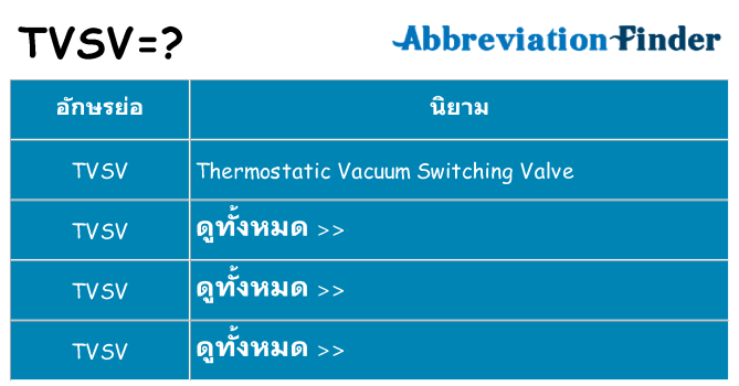 อะไรไม่ tvsv ถึง
