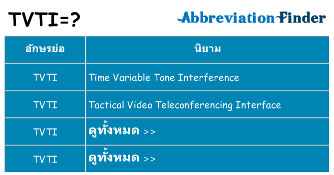 อะไรไม่ tvti ถึง