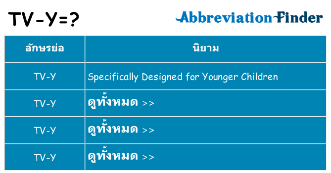อะไรไม่ tv-y ถึง