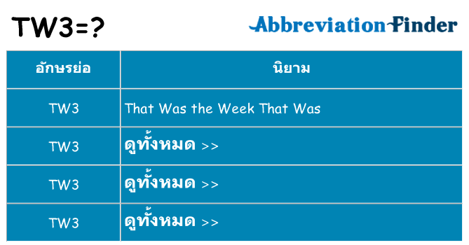 อะไรไม่ tw3 ถึง