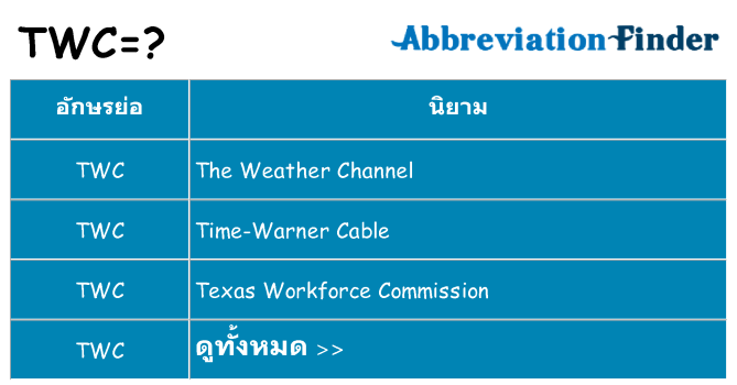 อะไรไม่ twc ถึง