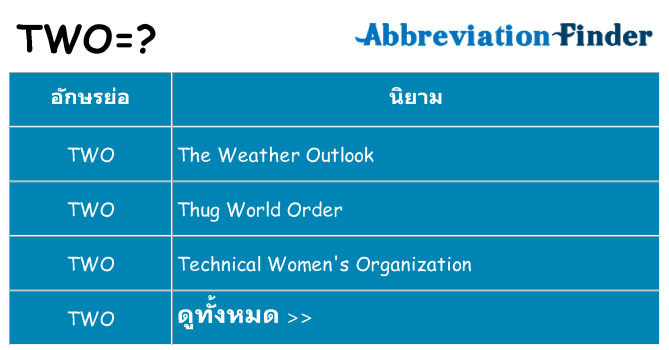 อะไรไม่ two ถึง