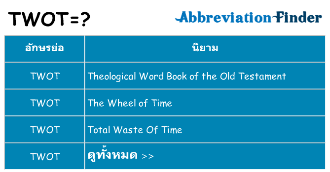 อะไรไม่ twot ถึง