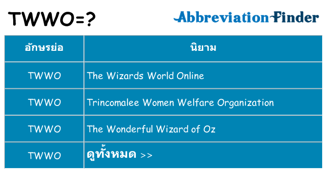 อะไรไม่ twwo ถึง