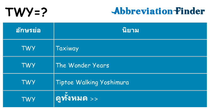 อะไรไม่ twy ถึง
