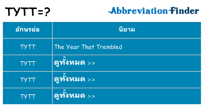 อะไรไม่ tytt ถึง