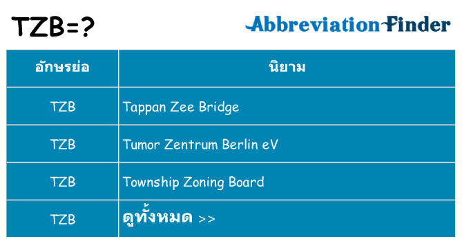 อะไรไม่ tzb ถึง