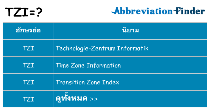 อะไรไม่ tzi ถึง