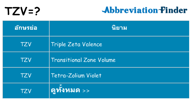 อะไรไม่ tzv ถึง