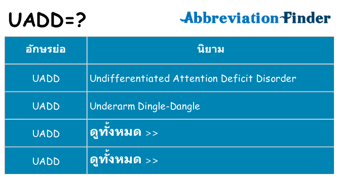อะไรไม่ uadd ถึง