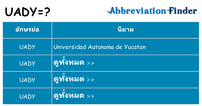 อะไรไม่ uady ถึง