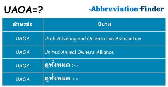 อะไรไม่ uaoa ถึง