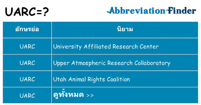 อะไรไม่ uarc ถึง