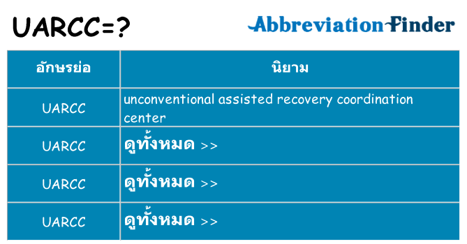 อะไรไม่ uarcc ถึง