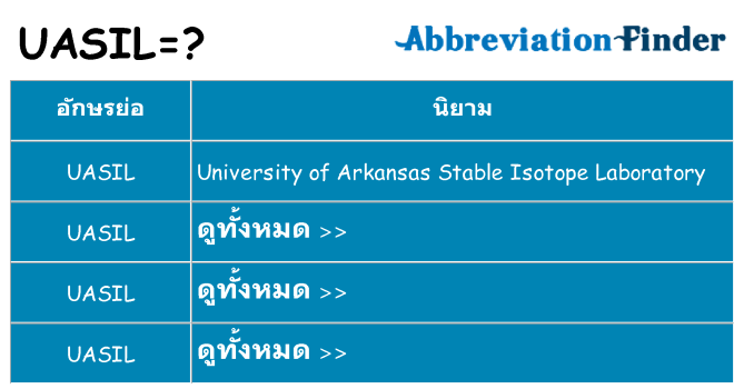 อะไรไม่ uasil ถึง