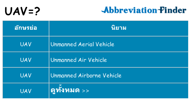 อะไรไม่ uav ถึง
