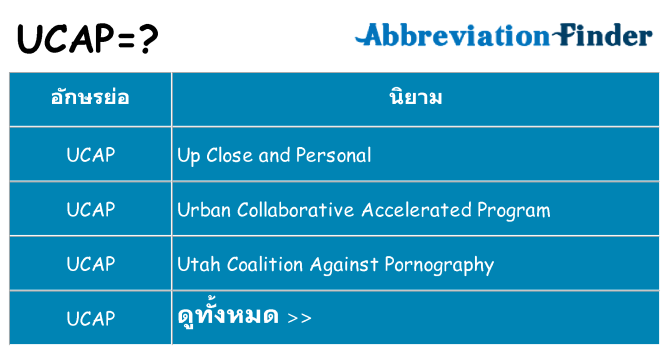 อะไรไม่ ucap ถึง