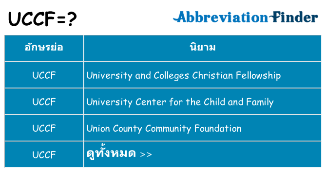 อะไรไม่ uccf ถึง