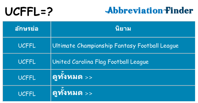 อะไรไม่ ucffl ถึง