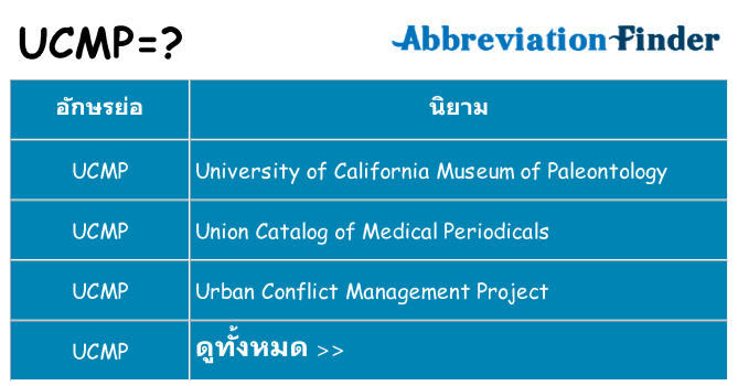 อะไรไม่ ucmp ถึง