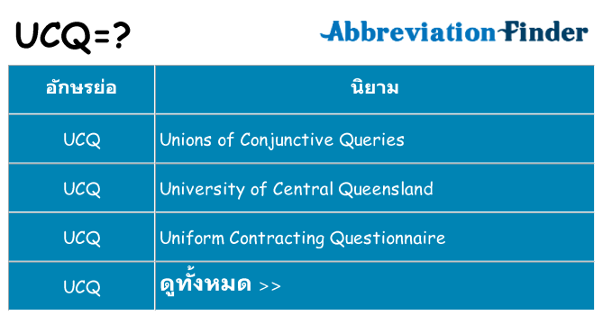 อะไรไม่ ucq ถึง