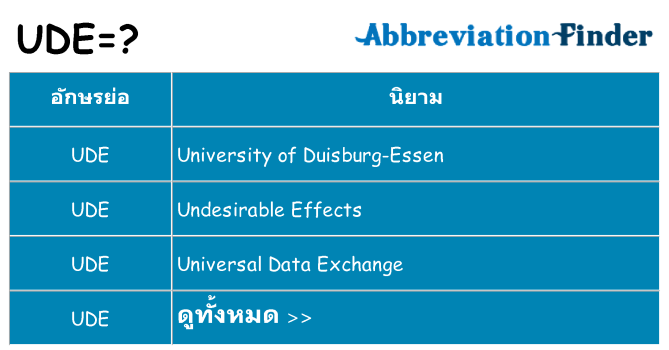 อะไรไม่ ude ถึง