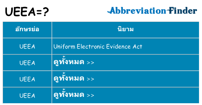 อะไรไม่ ueea ถึง