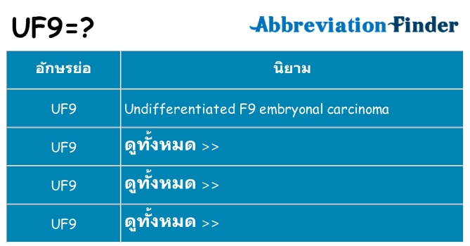 อะไรไม่ uf9 ถึง