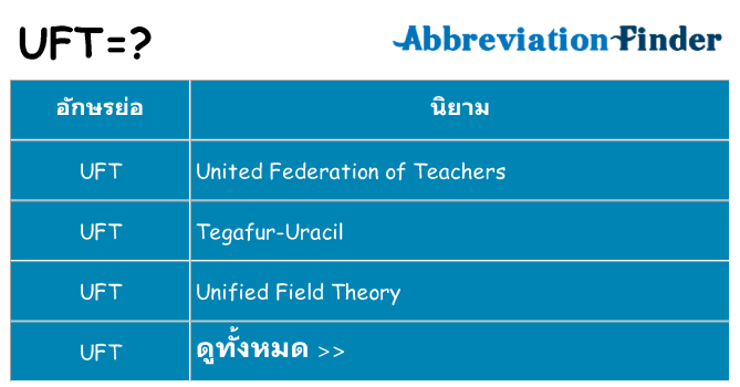 อะไรไม่ uft ถึง
