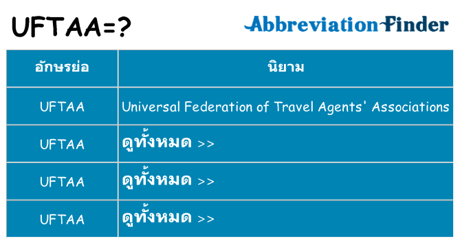 อะไรไม่ uftaa ถึง