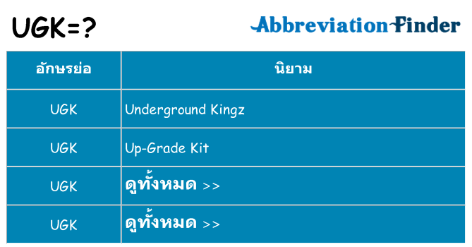อะไรไม่ ugk ถึง