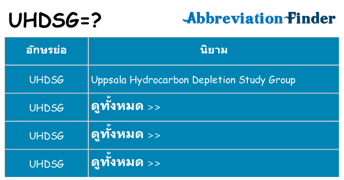 อะไรไม่ uhdsg ถึง