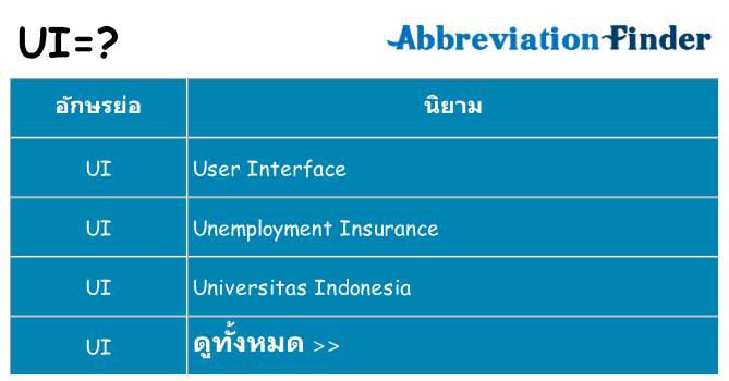 อะไรไม่ ui ถึง