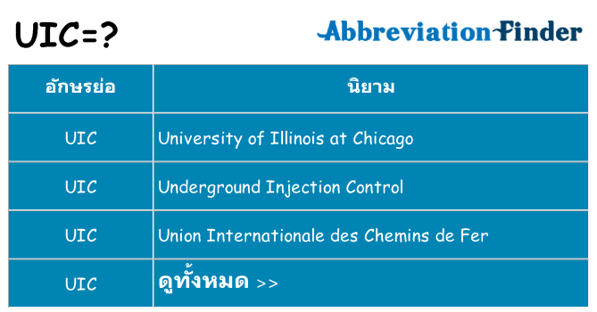 อะไรไม่ uic ถึง