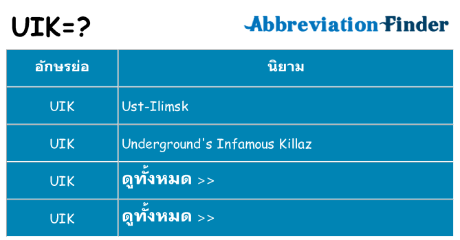 อะไรไม่ uik ถึง