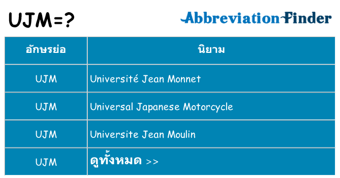 อะไรไม่ ujm ถึง