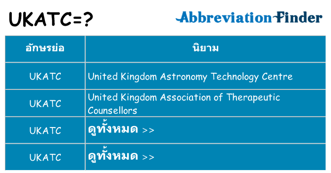 อะไรไม่ ukatc ถึง