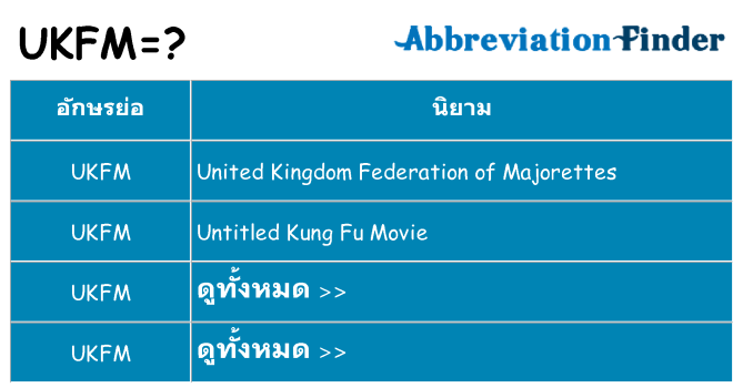 อะไรไม่ ukfm ถึง