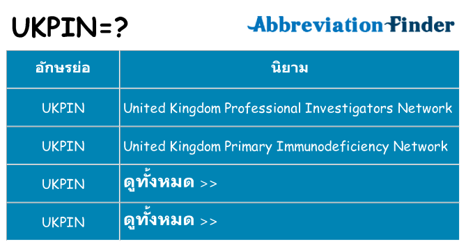 อะไรไม่ ukpin ถึง