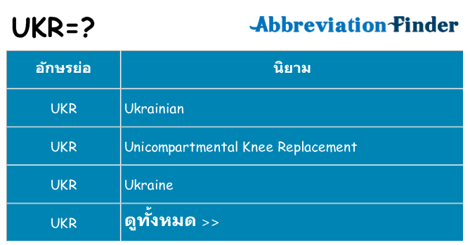 อะไรไม่ ukr ถึง