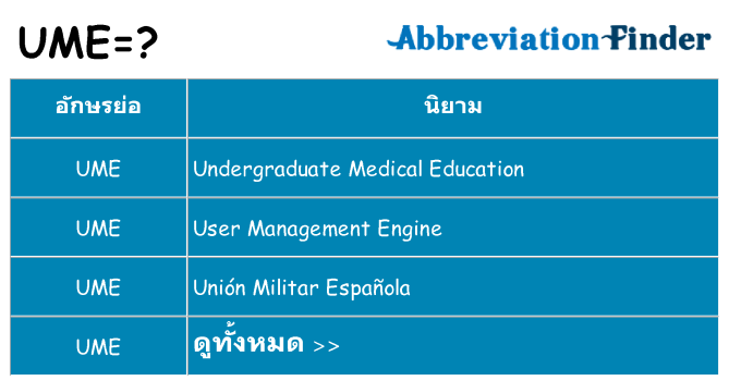 อะไรไม่ ume ถึง